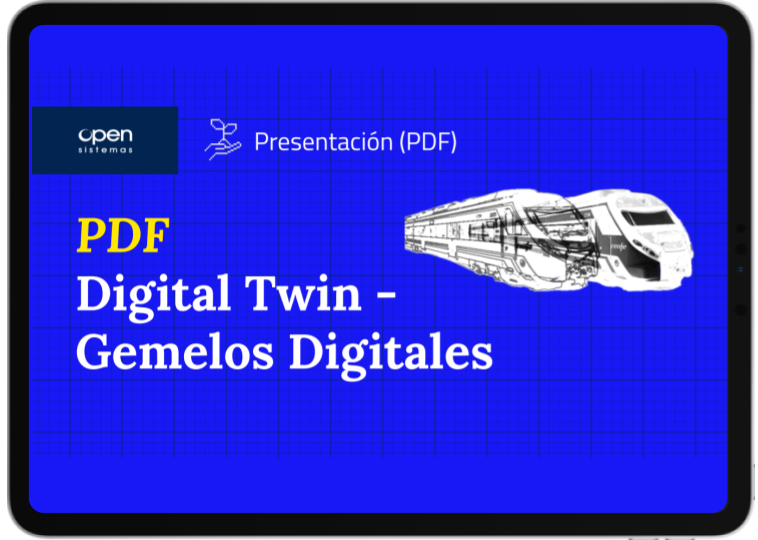 Gemelos Digitales 11 one pager digital twin mockup